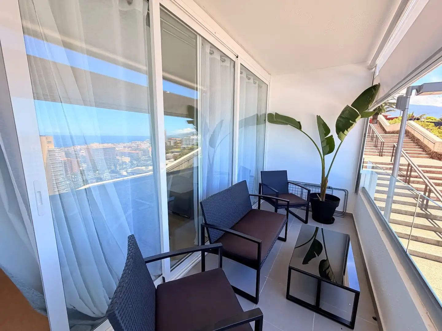 Terraza de Apartamento de alquiler en Puerto de la Cruz con Amueblado y Se aceptan mascotas