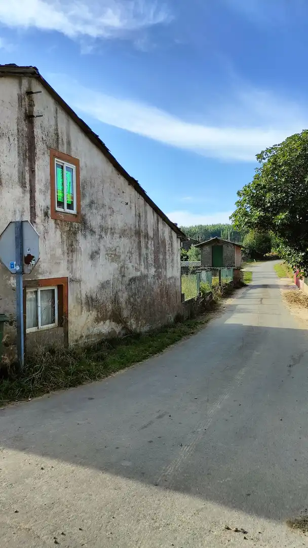 Vista exterior de Casa o xalet en venda en O Pino  amb Jardí privat