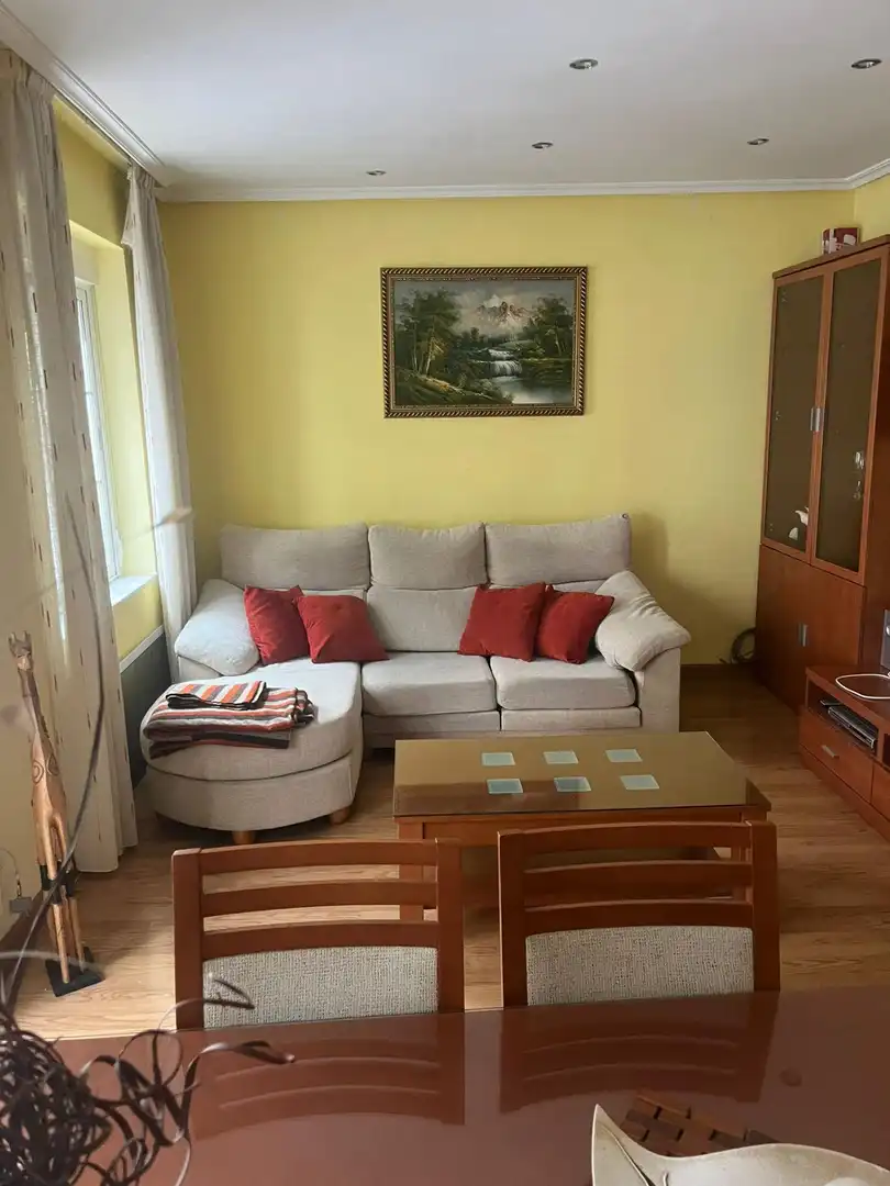Sala d'estar de Pis de lloguer en Ávila amb Calefacció, Terrassa i Moblat