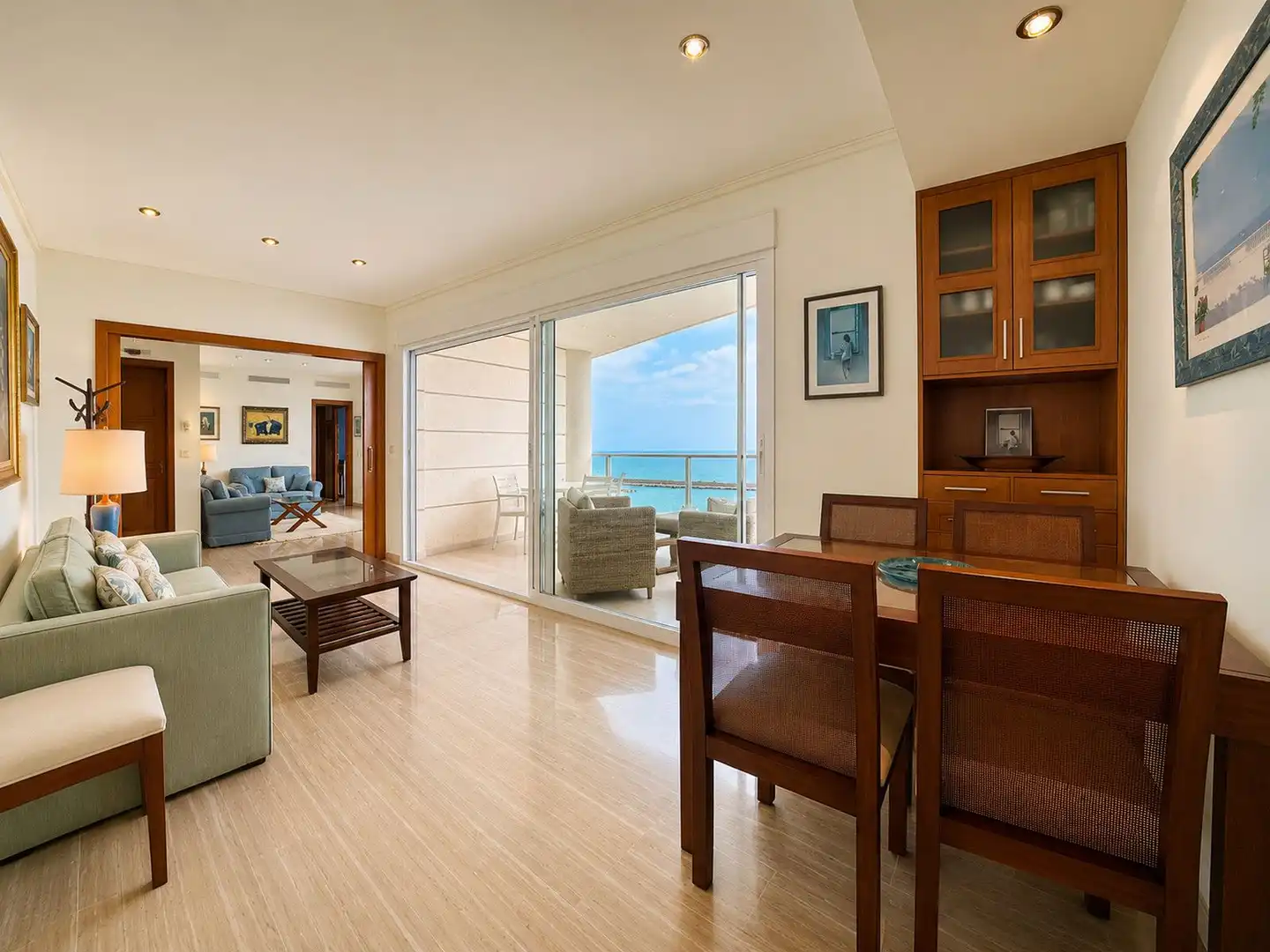 Sala de estar de Apartamento en venta en Calpe / Calp con Aire acondicionado, Calefacción y Jardín privado