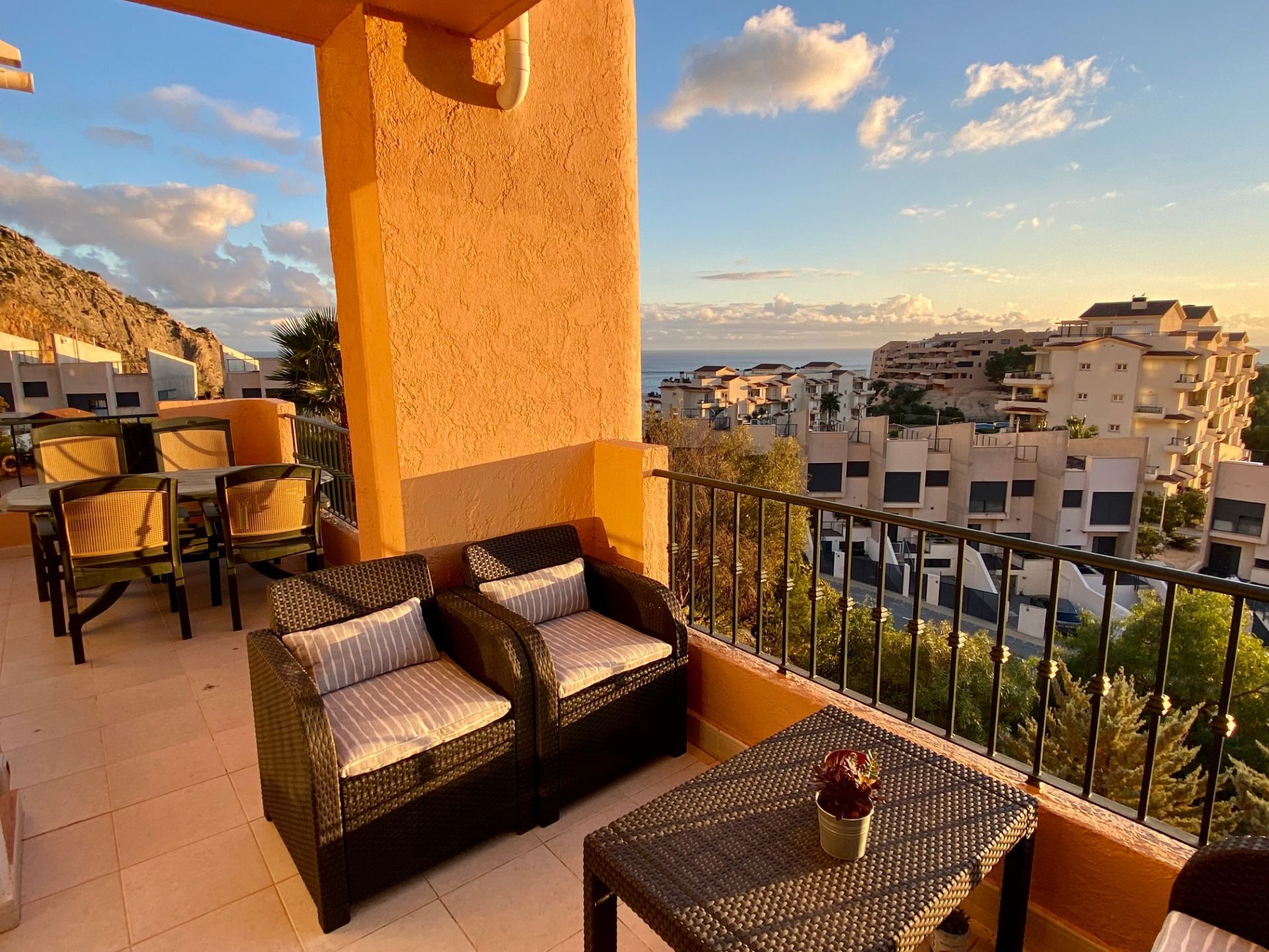 Terrassa de Apartament de lloguer en Calpe / Calp amb Aire condicionat, Calefacció i Terrassa