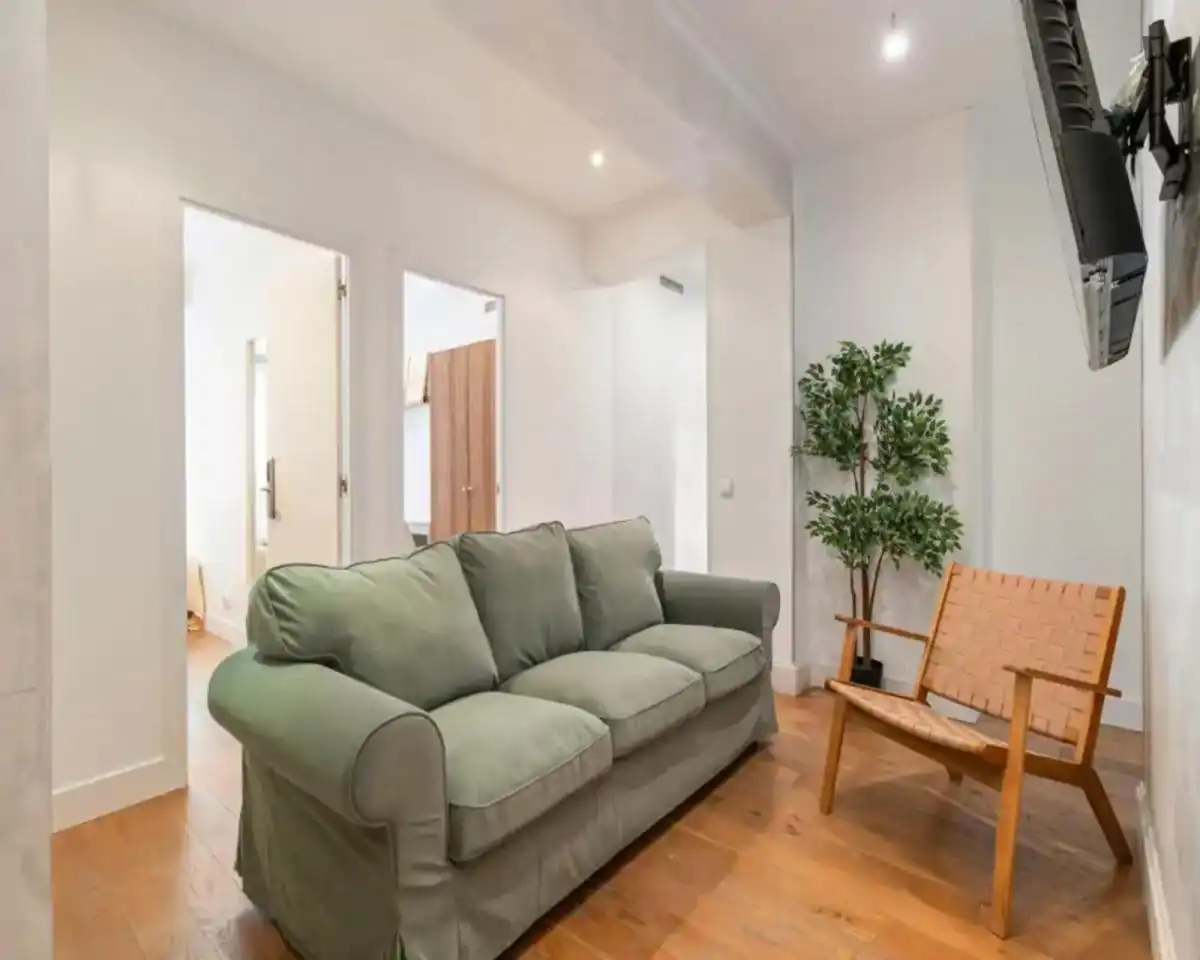 Sala de estar de Apartamento para compartir en Madrid con Aire acondicionado, Calefacción y Amueblado