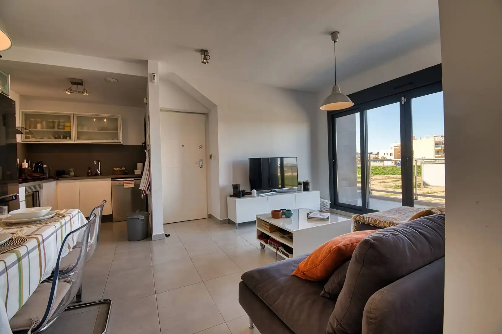 Sala de estar de Ático en venta en Pilar de la Horadada con Aire acondicionado, Terraza y Piscina