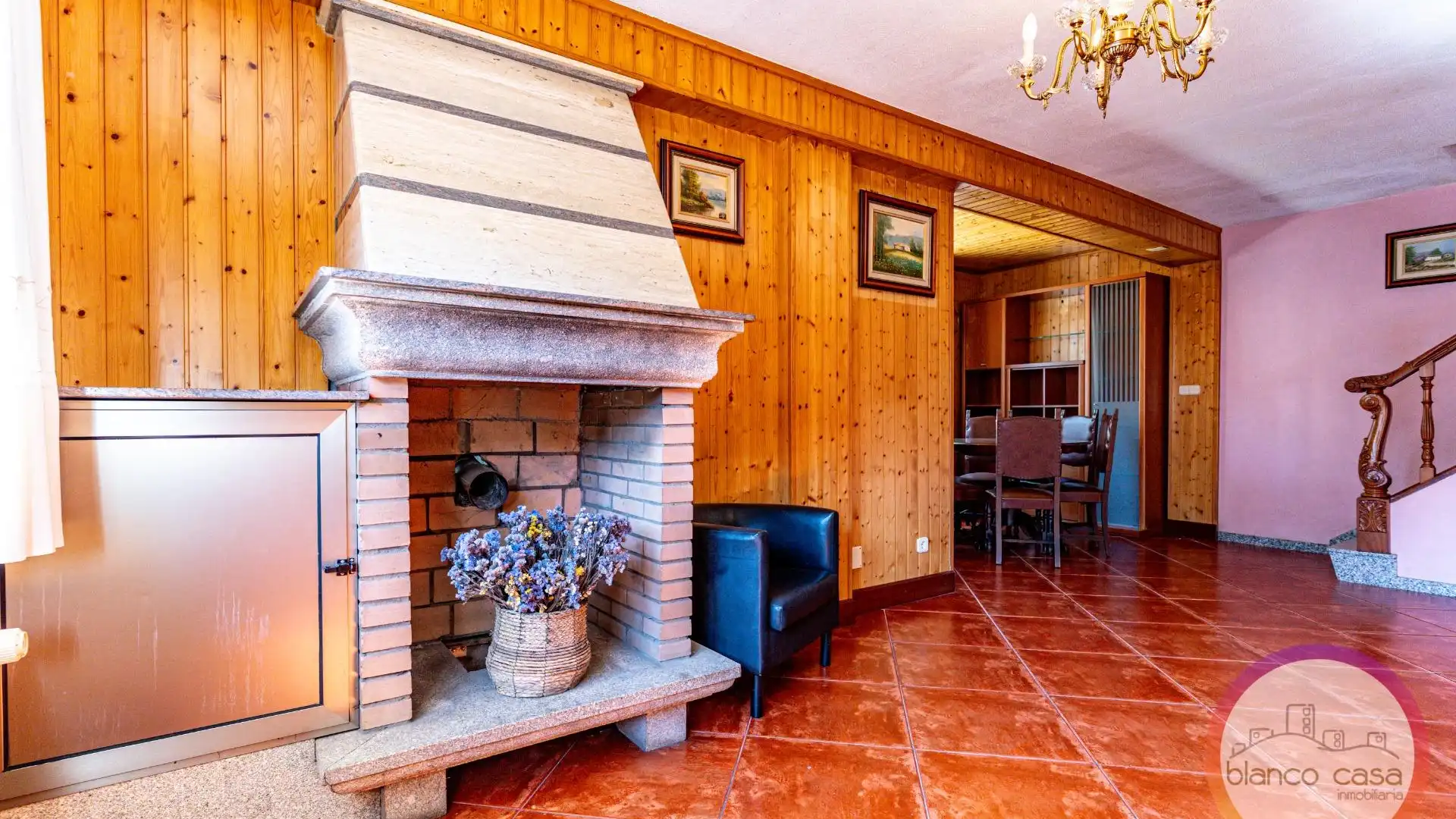 Sala de estar de Casa o chalet en venta en Coristanco con Jardín privado, Terraza y Trastero