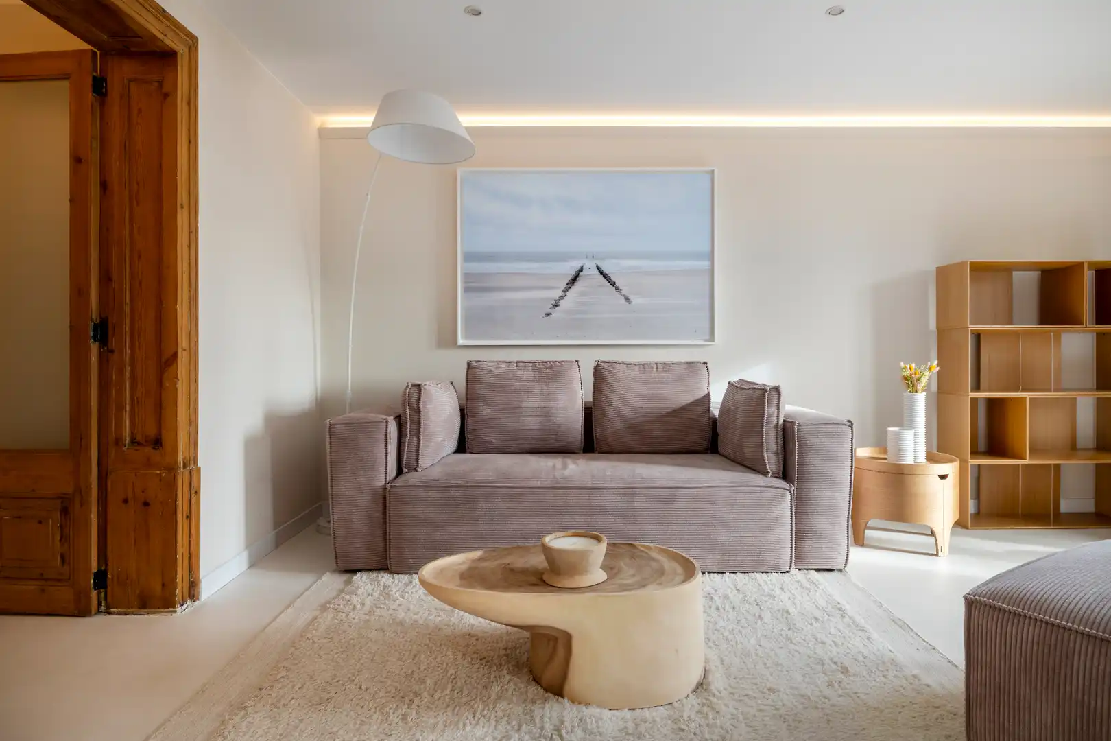 Sala d'estar de Apartament de lloguer en Barcelona amb Aire condicionat, Calefacció i Parquet