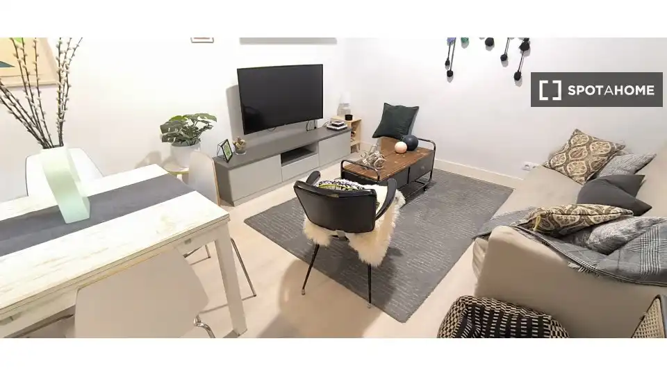 Sala de estar de Piso de alquiler en Madrid con Aire acondicionado, Calefacción y Amueblado
