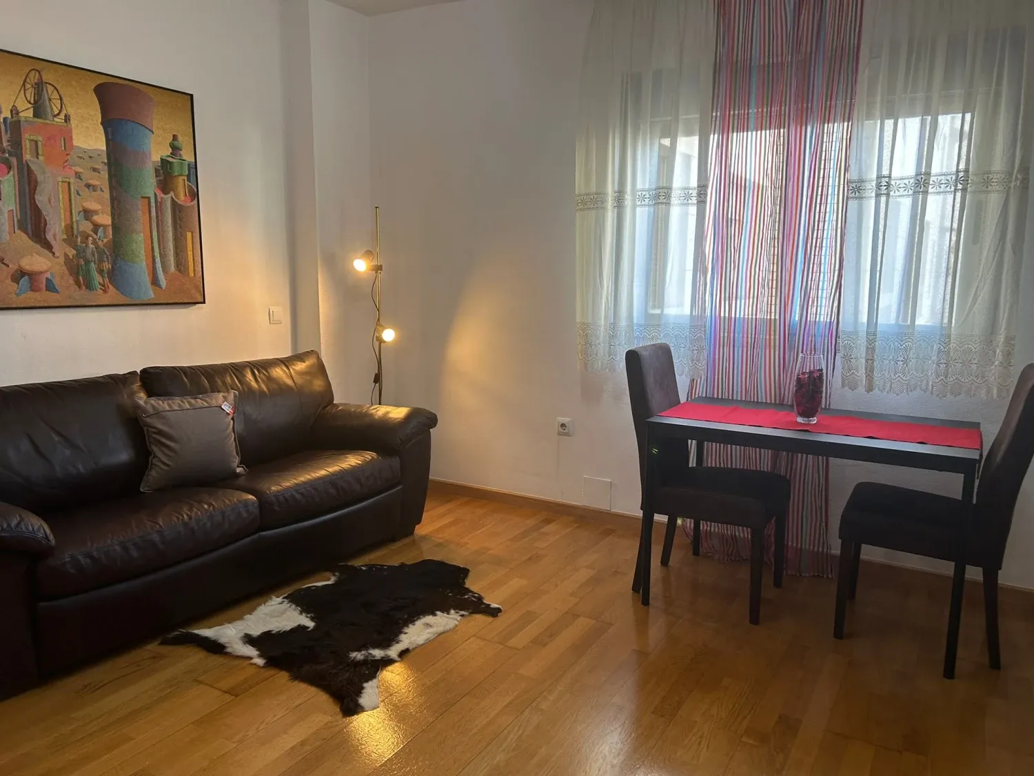 Sala d'estar de Estudi de lloguer en  Murcia Capital amb Aire condicionat, Calefacció i Moblat