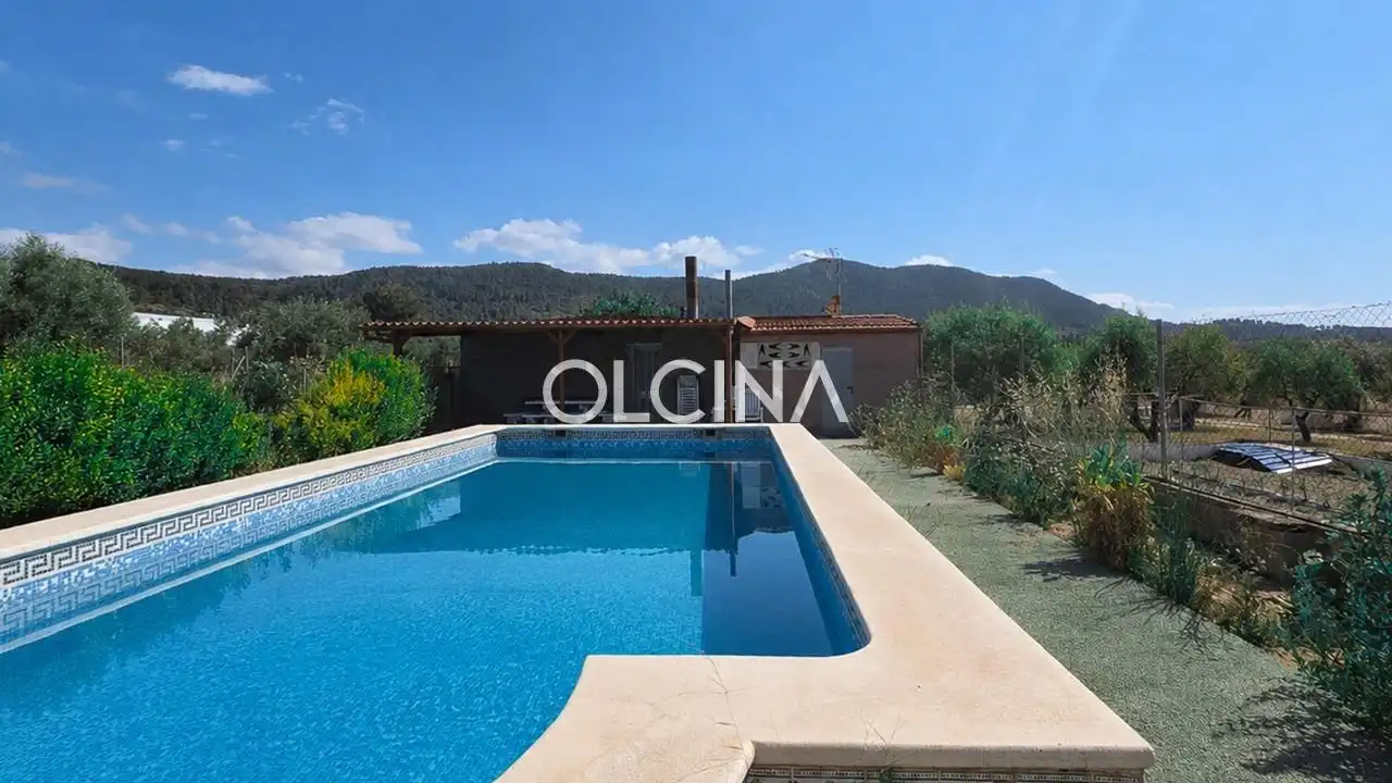 Swimming pool of Houses for sale in Banyeres de Mariola  with Heating, Private garden and Terrace