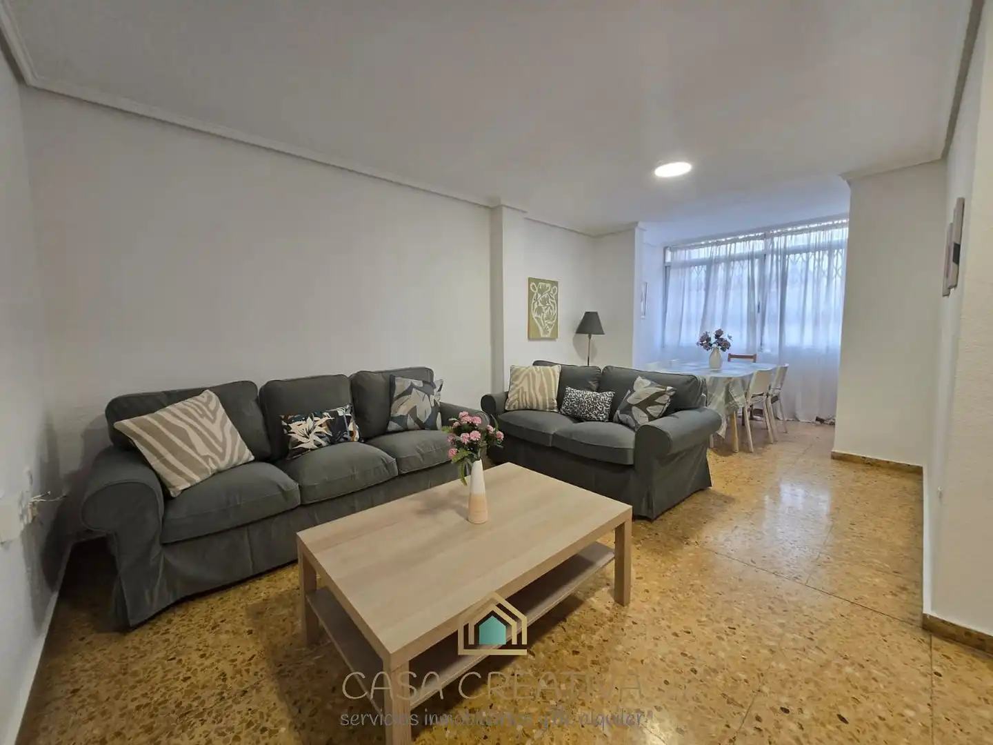 Sala de estar de Piso de alquiler en Valencia con Terraza, Amueblado y Balcón
