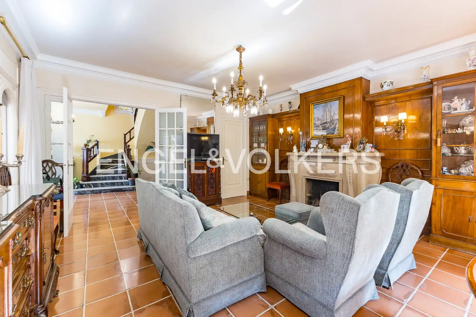 Sala de estar de Casa o chalet en venta en Barcelona con Calefacción, Jardín privado y Terraza