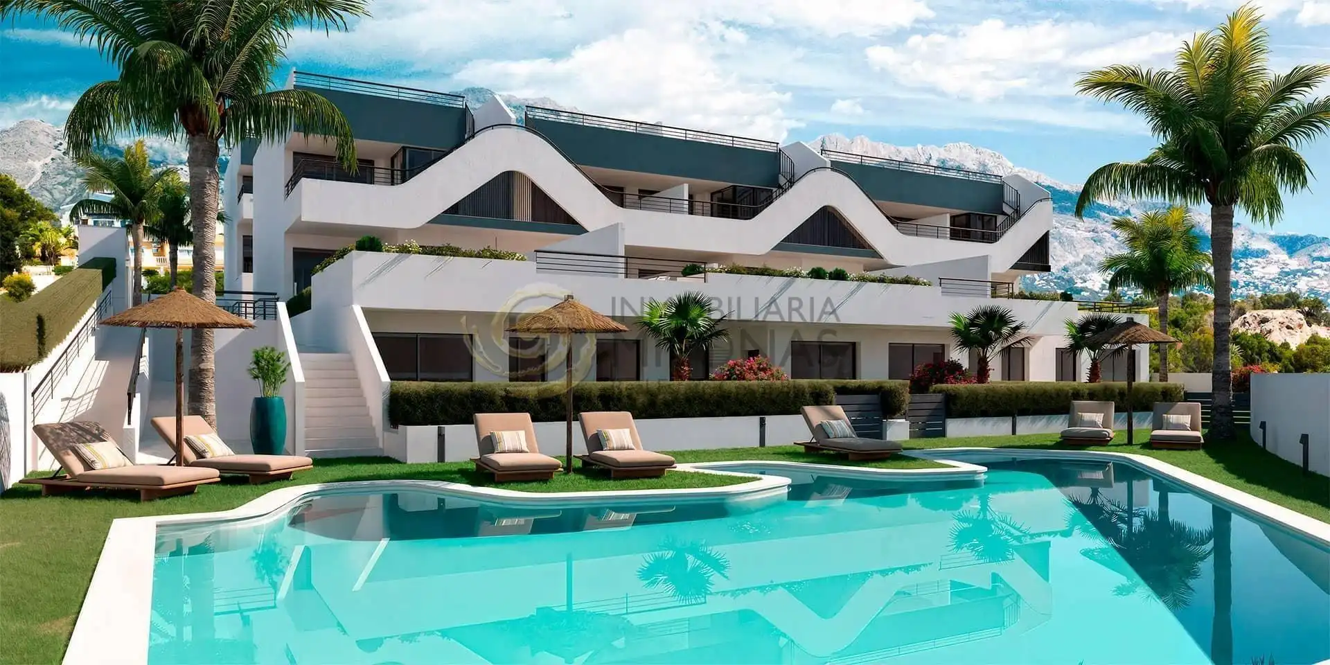 Swimming pool of Flat for sale in L'Alfàs del Pi  with Air Conditioner, Private garden and Terrace