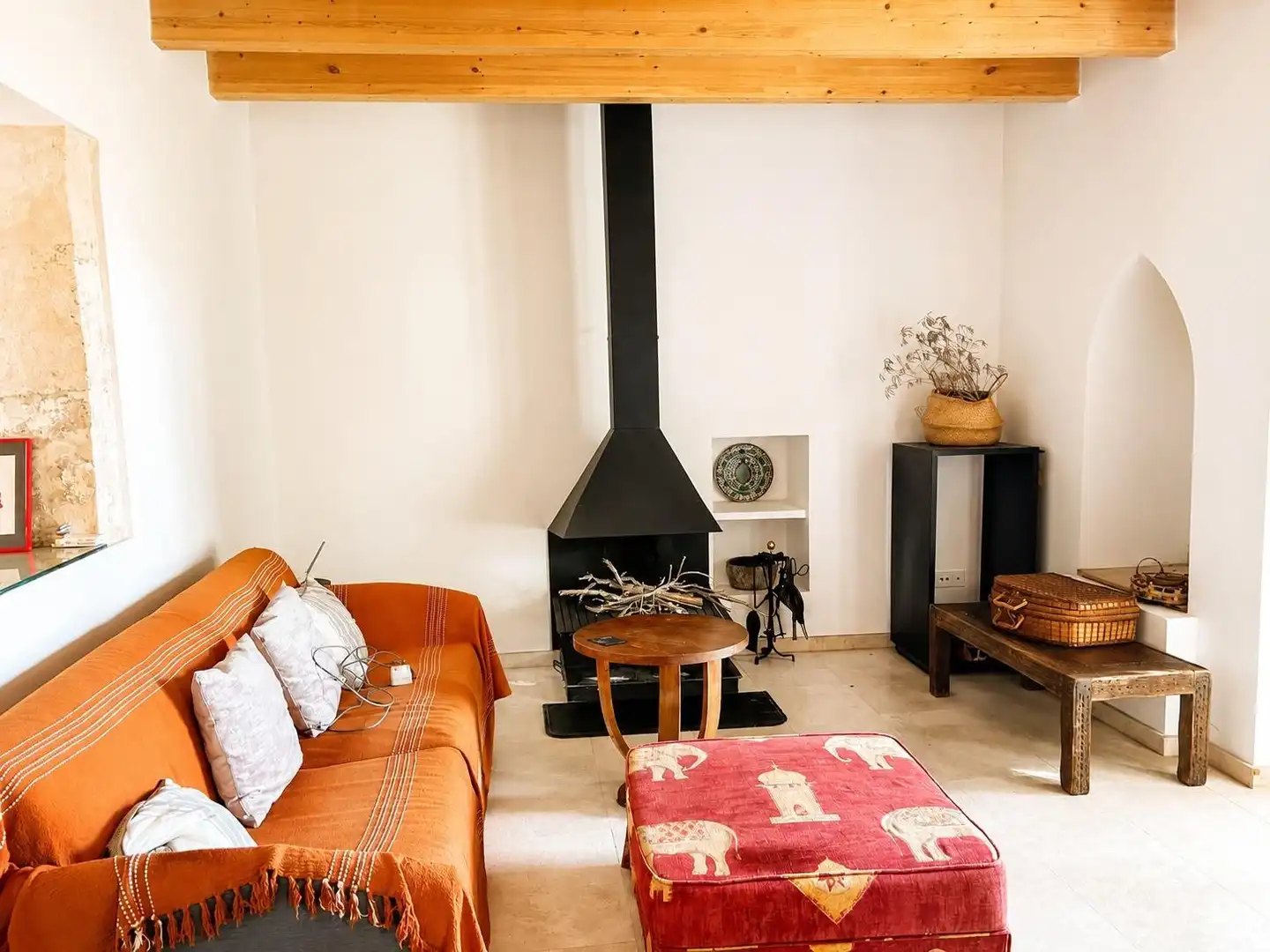 Sala de estar de Finca rústica en venta en Porreres con Calefacción y Terraza