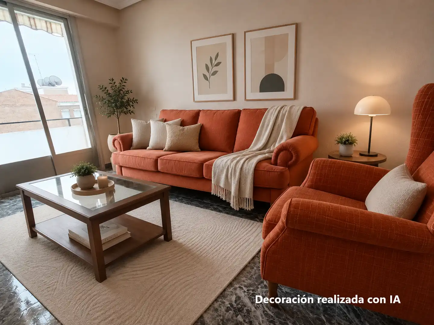 Wohnzimmer von Wohnung zur Miete in  Logroño mit Heizung, Terrasse und Möbliert