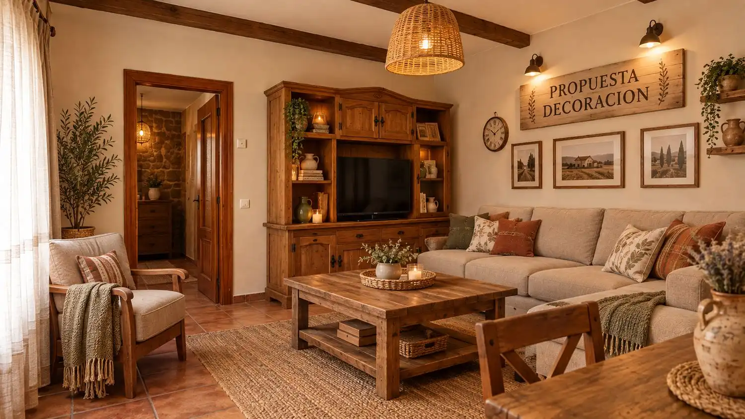 Sala de estar de Casa o chalet en venta en Villarquemado, Teruel