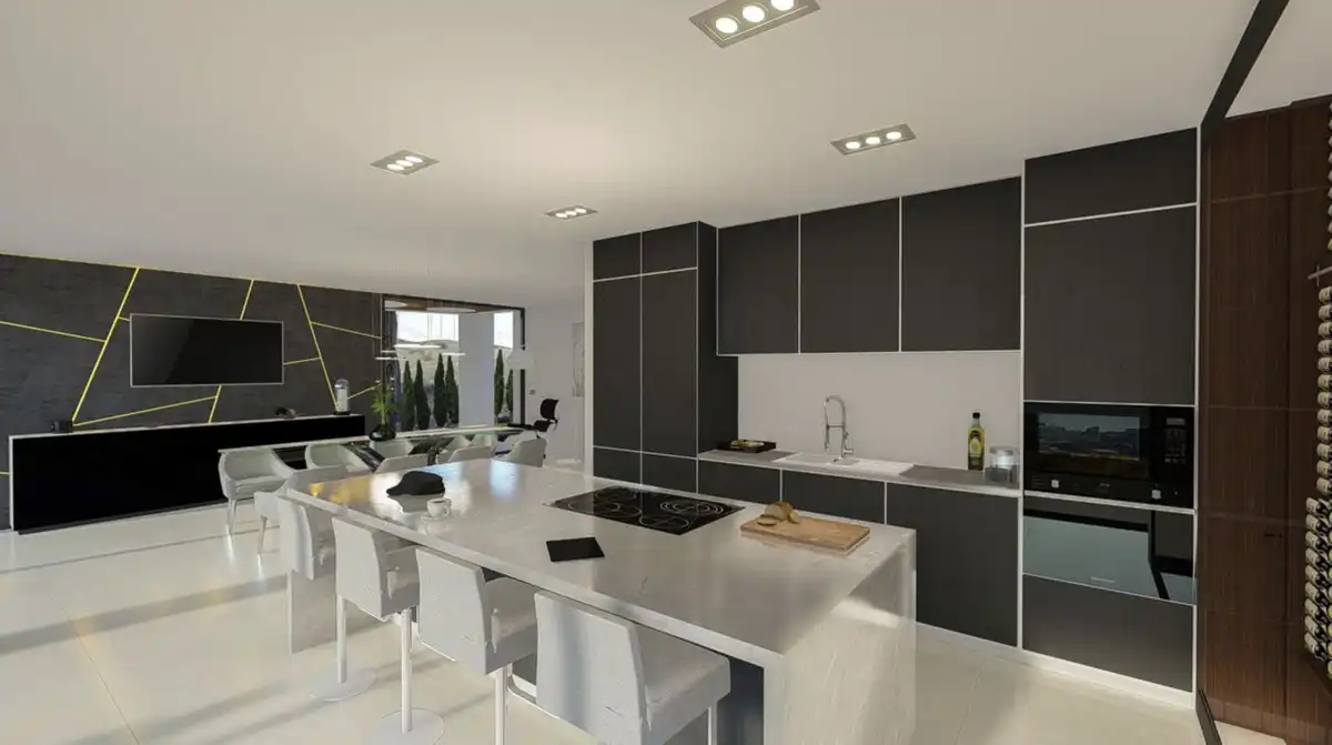 Kitchen of Houses for sale in Mijas  with Air Conditioner, Private garden and Terrace