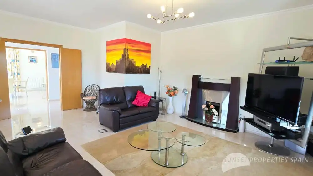 Living room of Houses for sale in Cómpeta  with Air Conditioner, Private garden and Swimming Pool