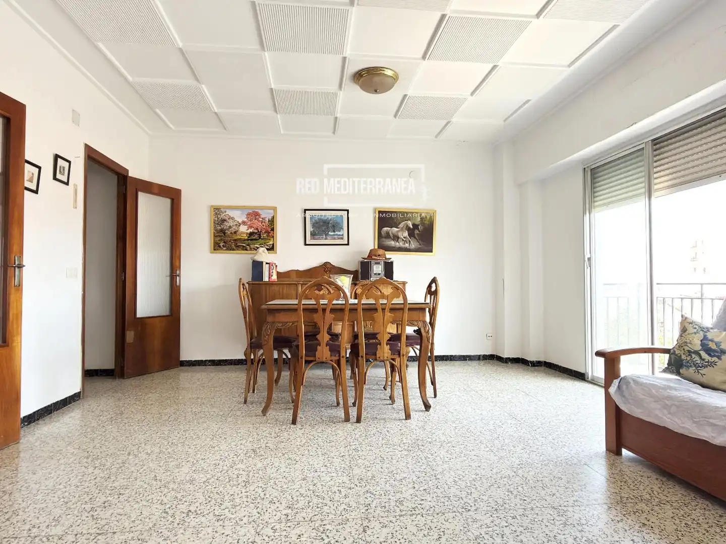 Menjador de Pis en venda en Gandia amb Terrassa i Balcó