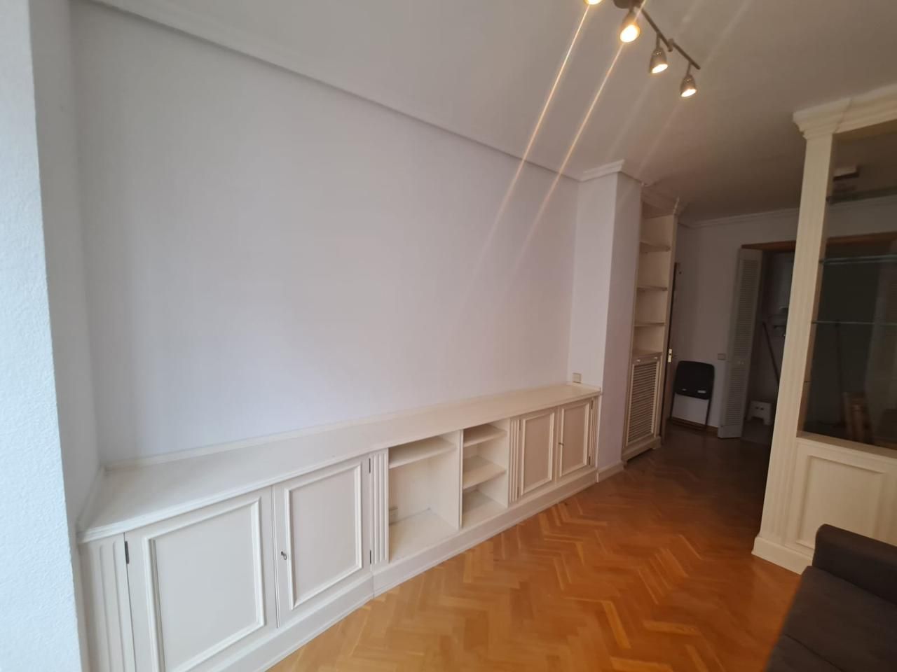 Living room of Flat to rent in  Madrid Capital  with Heating, Parquet flooring and Furnished
