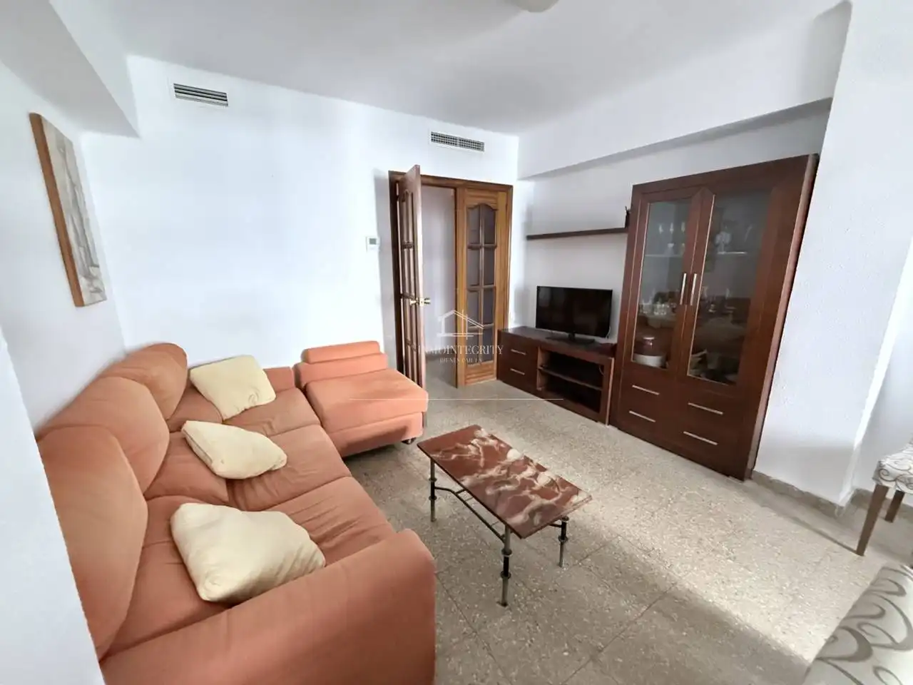 Sala d'estar de Pis en venda en Castellón de la Plana / Castelló de la Plana amb Aire condicionat, Calefacció i Moblat