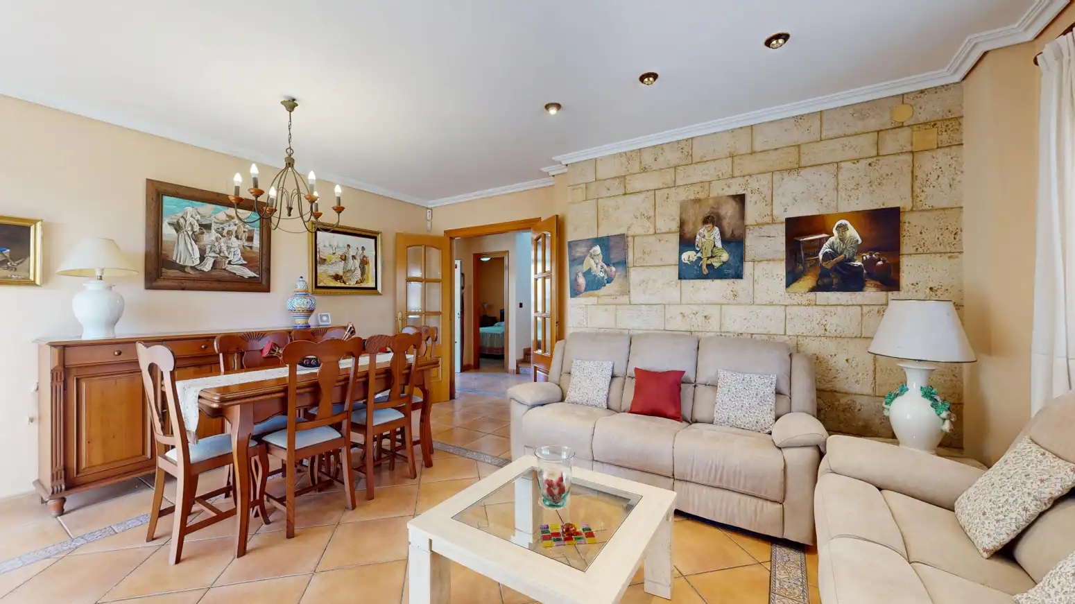 Living room of Houses for sale in Sagunto / Sagunt  with Private garden, Terrace and Swimming Pool