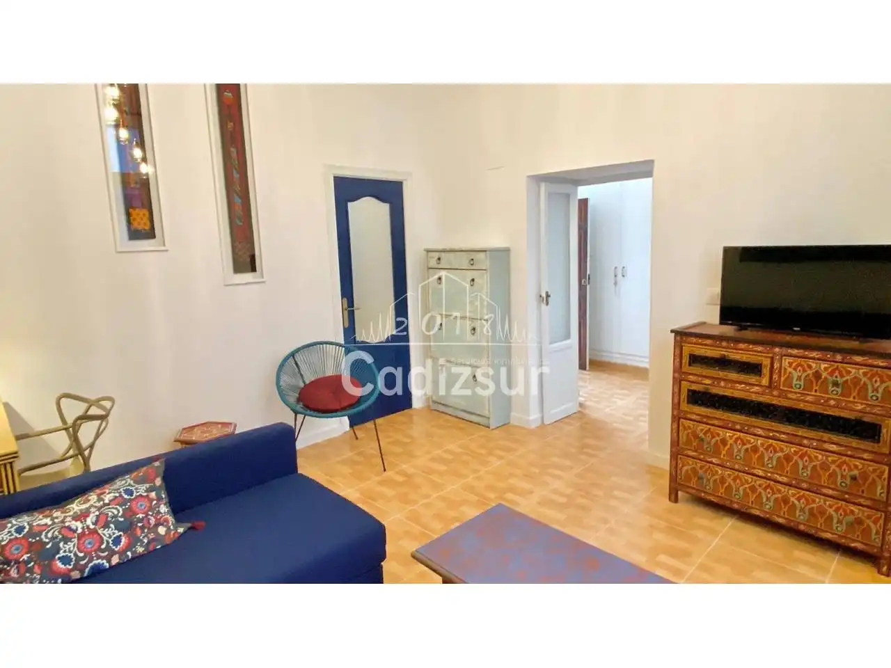 Sala de estar de Piso de alquiler en Cádiz con Amueblado