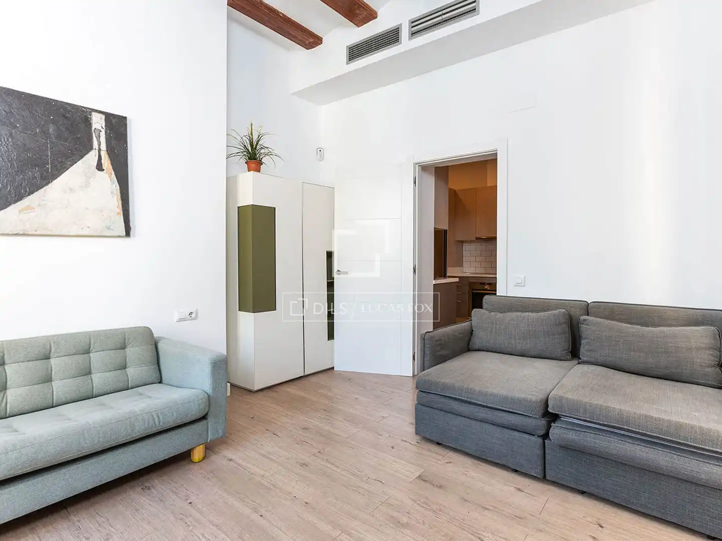 Wohnzimmer von Wohnung zum Verkauf in Barcelona mit Klimaanlage, Heizung und Möbliert