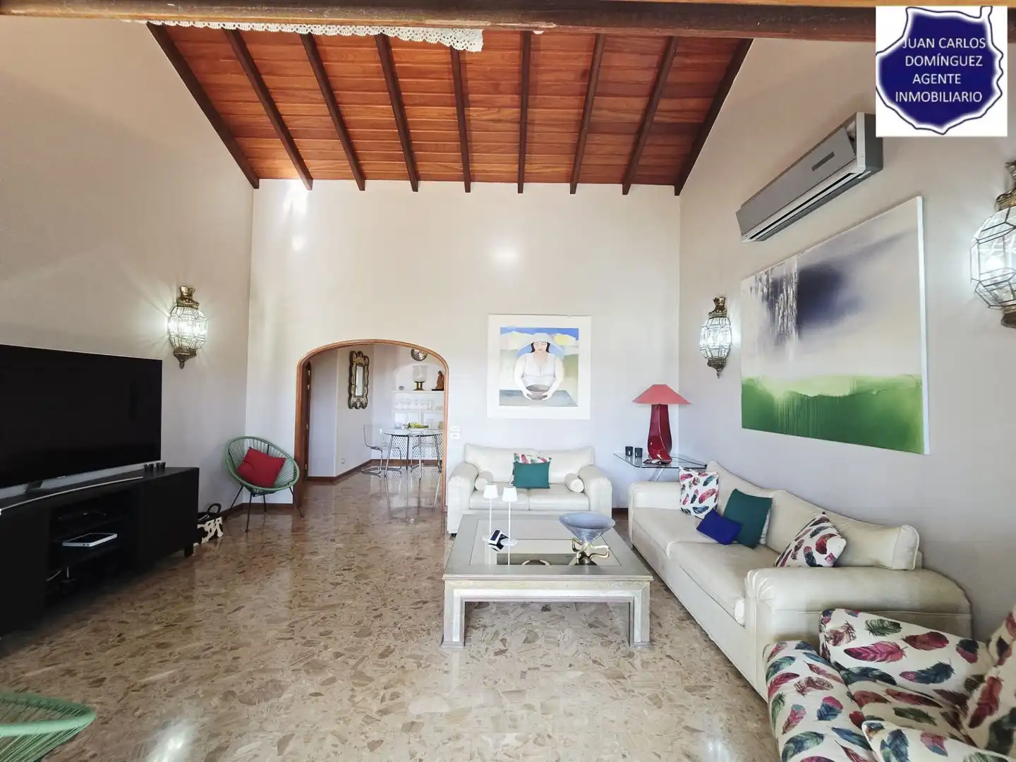 Sala de estar de Casa o chalet de alquiler en San Bartolomé de Tirajana con Aire acondicionado, Jardín privado y Terraza