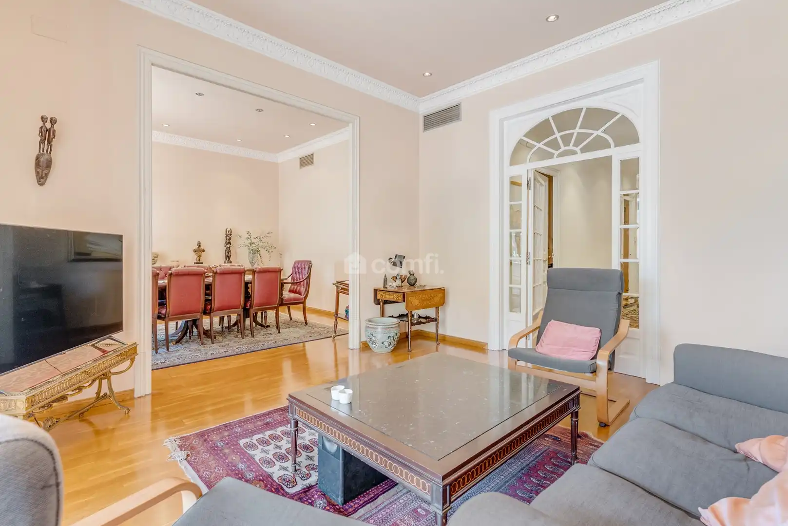 Sala d'estar de Pis en venda en Barcelona amb Aire condicionat, Calefacció i Terrassa