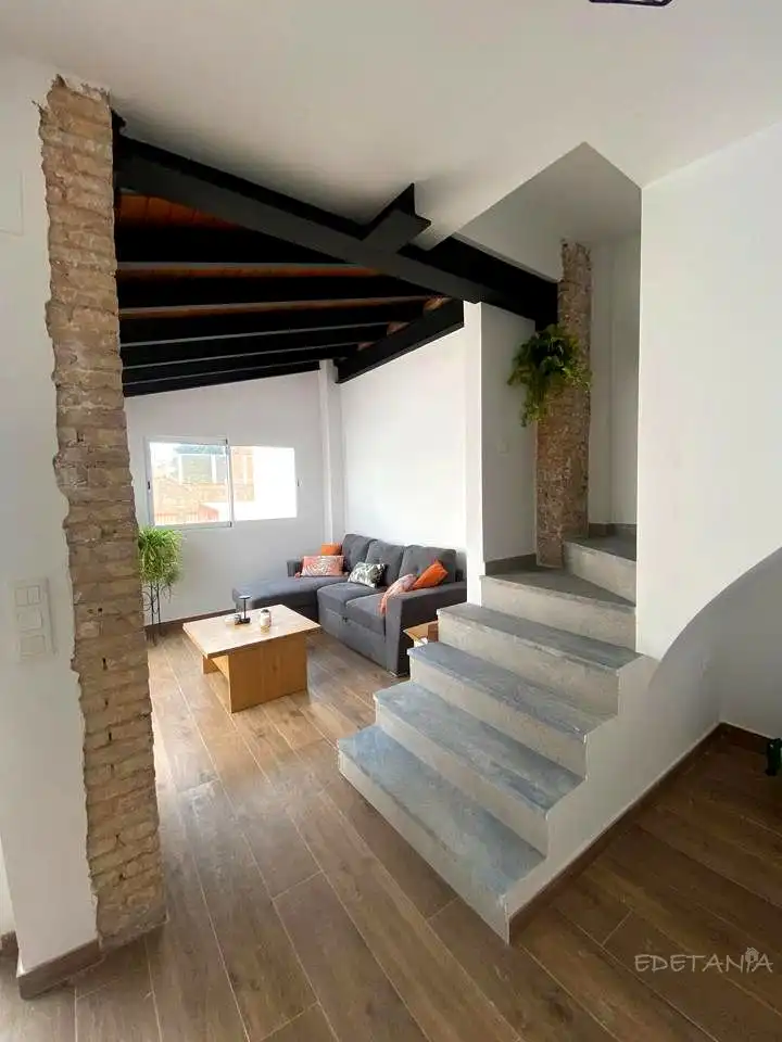 Wohnzimmer von Wohnung zur Miete in Moncada mit Terrasse und Möbliert