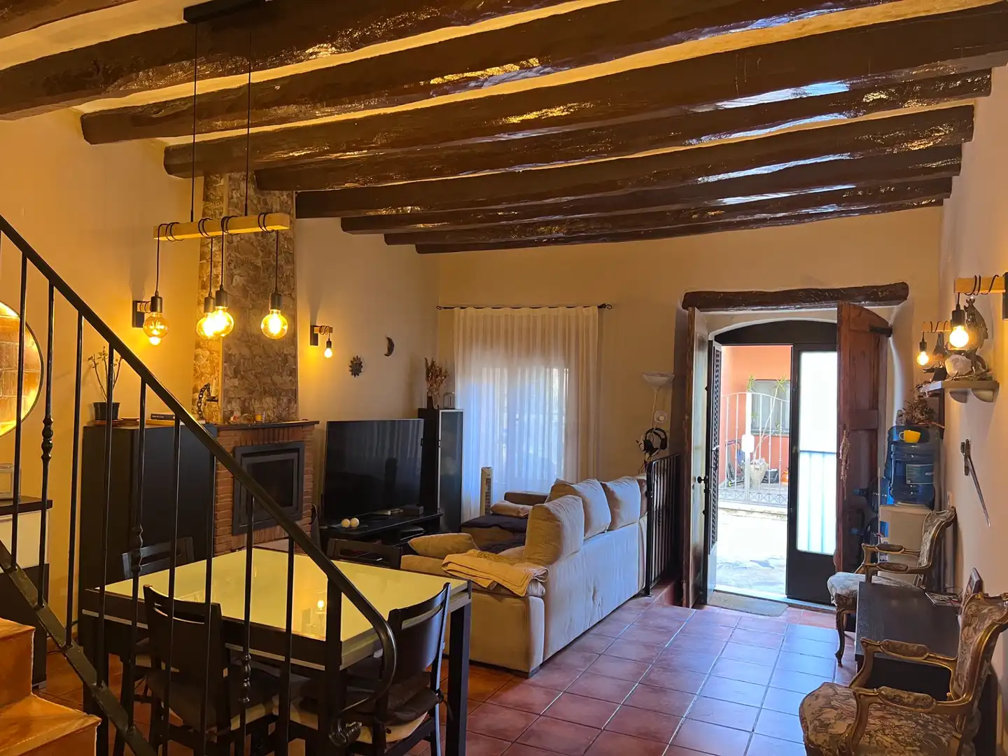 Wohnzimmer von Haus oder Chalet zum Verkauf in Vilassar de Dalt mit Terrasse und Ofen