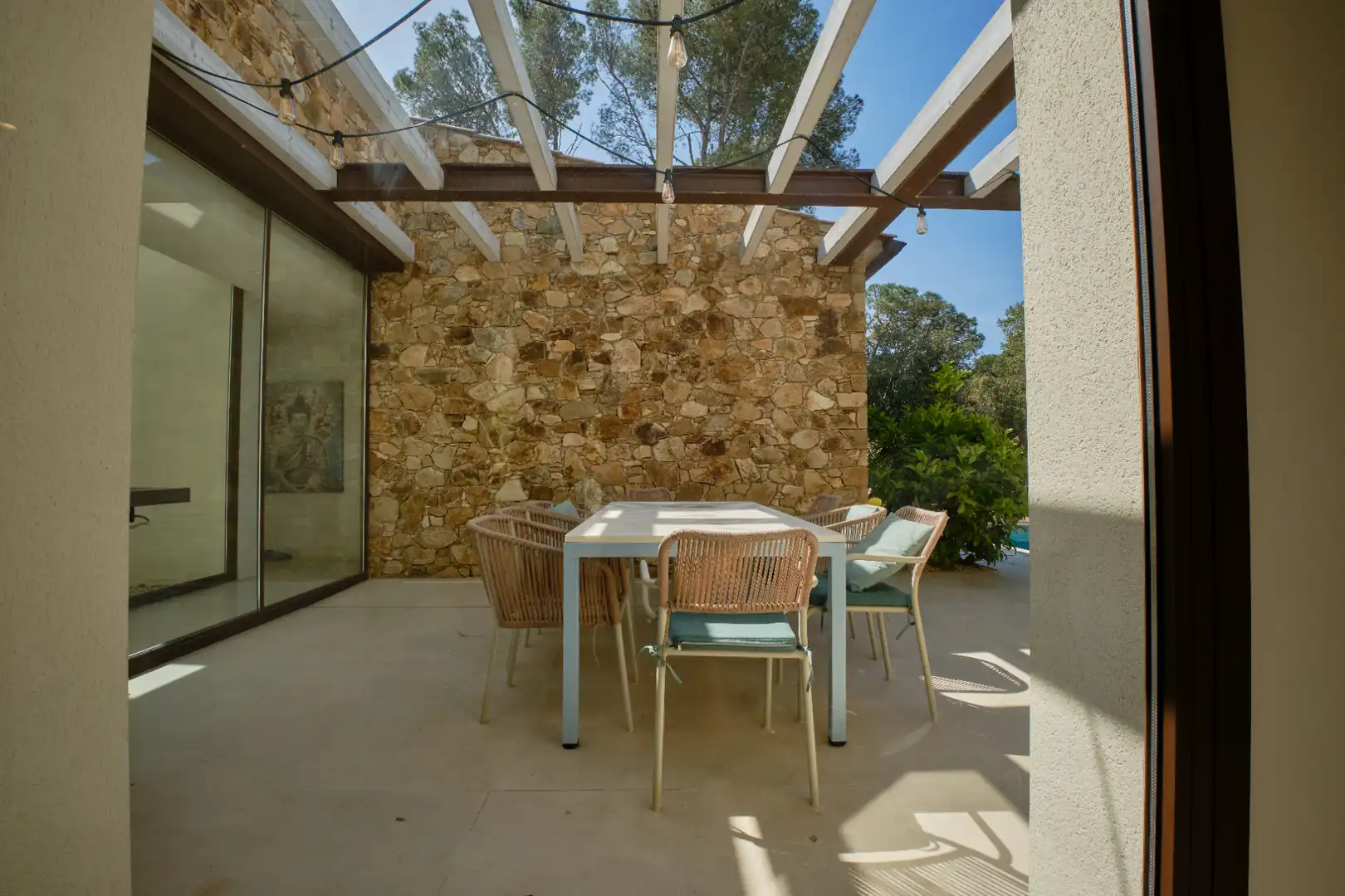 Terrace of Houses for rent in Mont-ras  with Air Conditioner, Heating and Private garden
