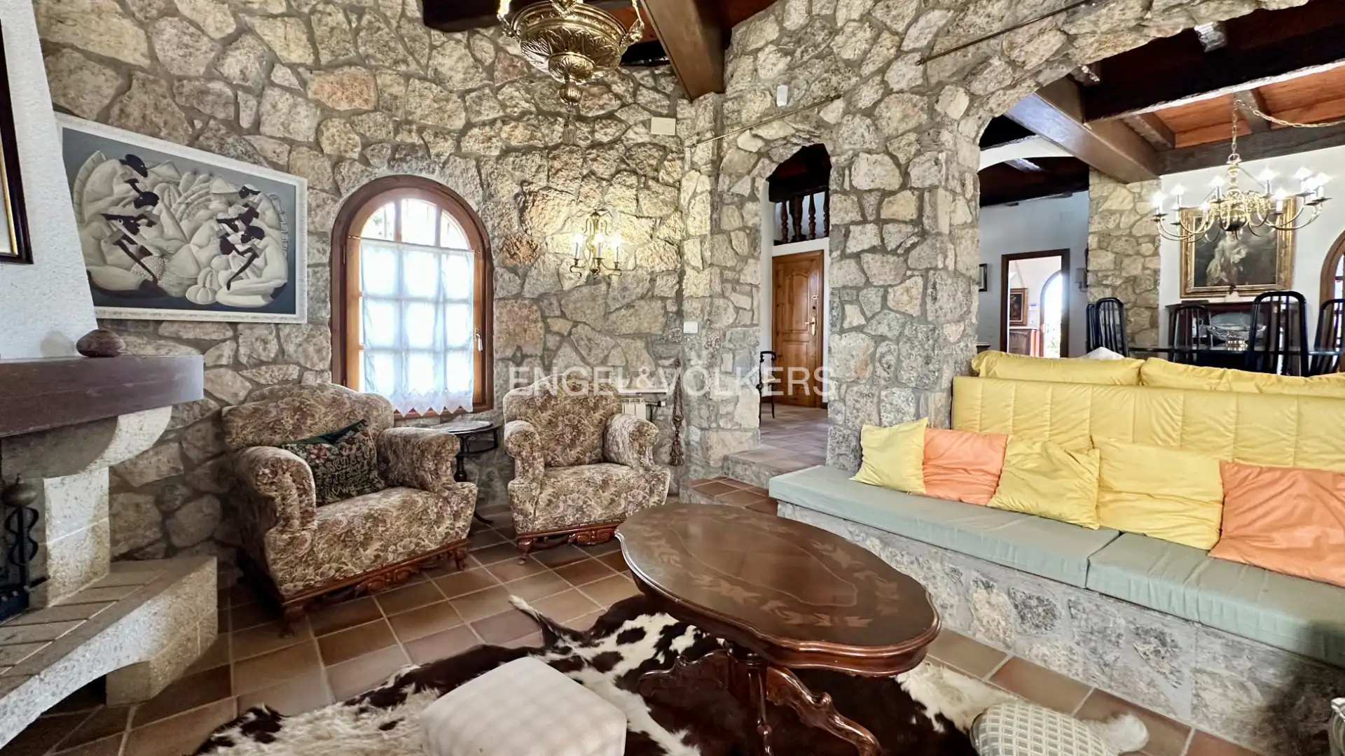 Wohnzimmer von Haus oder Chalet zum Verkauf in Mont-roig del Camp mit Klimaanlage, Heizung und Privatgarten