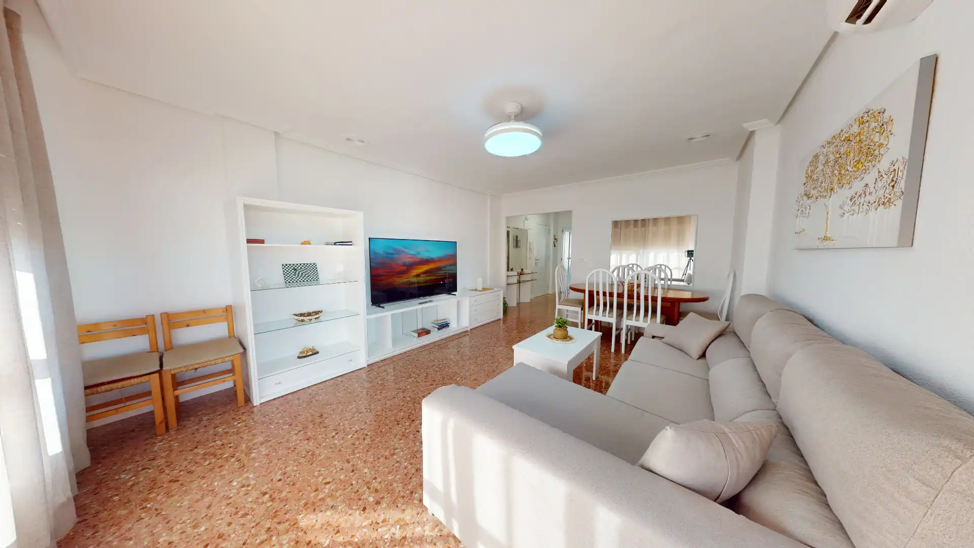 Wohnzimmer von Wohnung zum Verkauf in Jijona / Xixona mit Klimaanlage, Heizung und Terrasse