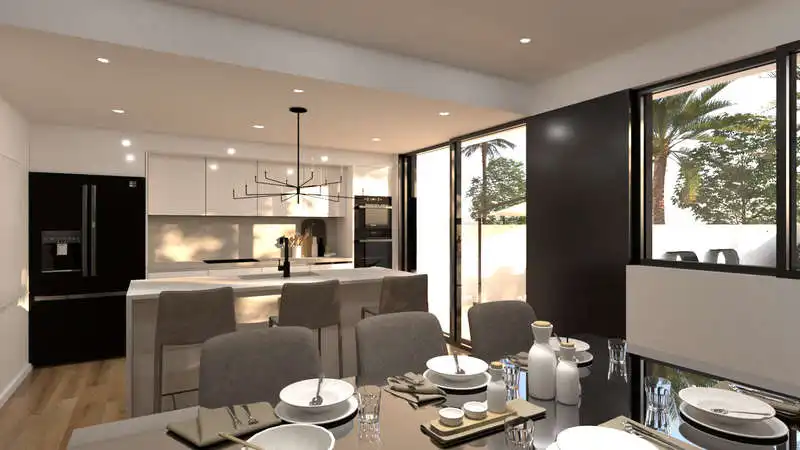 Dining room of Houses for sale in Vinaròs  with Air Conditioner, Private garden and Swimming Pool