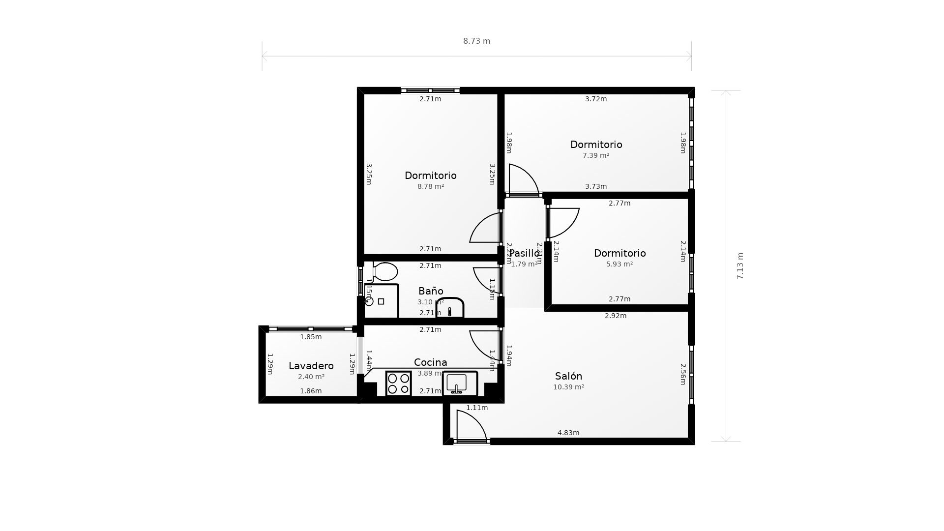 Apartamento de alquiler en Barrio de Ciudad Jardín