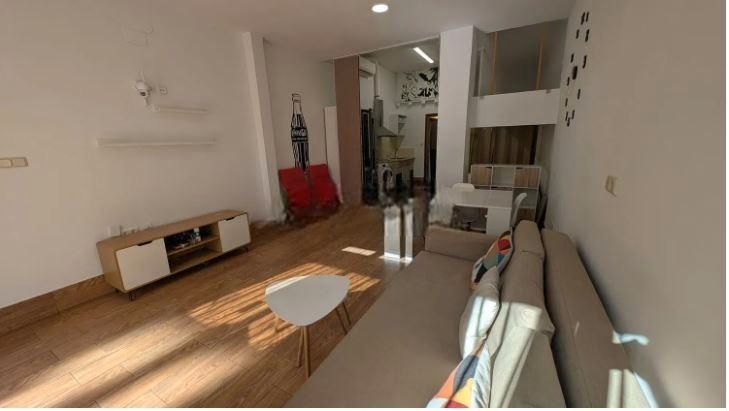 Sala d'estar de Loft de lloguer en Málaga Capital amb Aire condicionat i Moblat