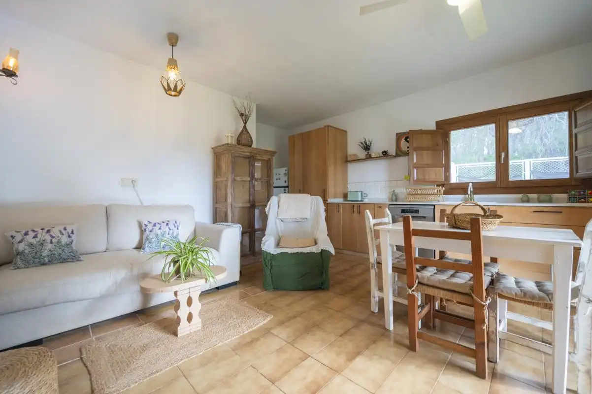 Sala de estar de Casa o chalet en venta en Santa Eulària des Riu con Aire acondicionado, Calefacción y Jardín privado