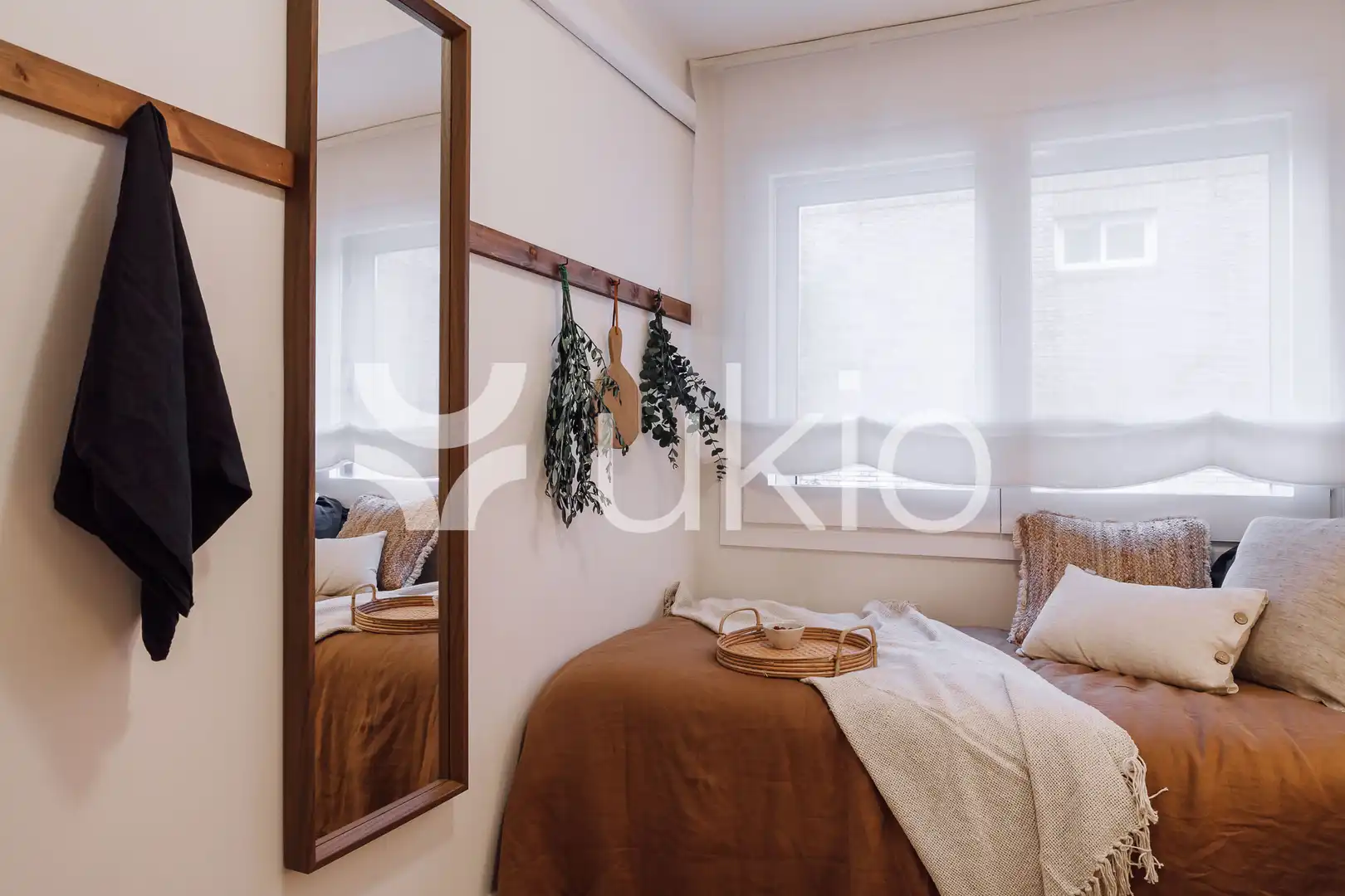 Schlafzimmer von Wohnungen zur Miete in Barcelona mit Klimaanlage, Heizung und Möbliert