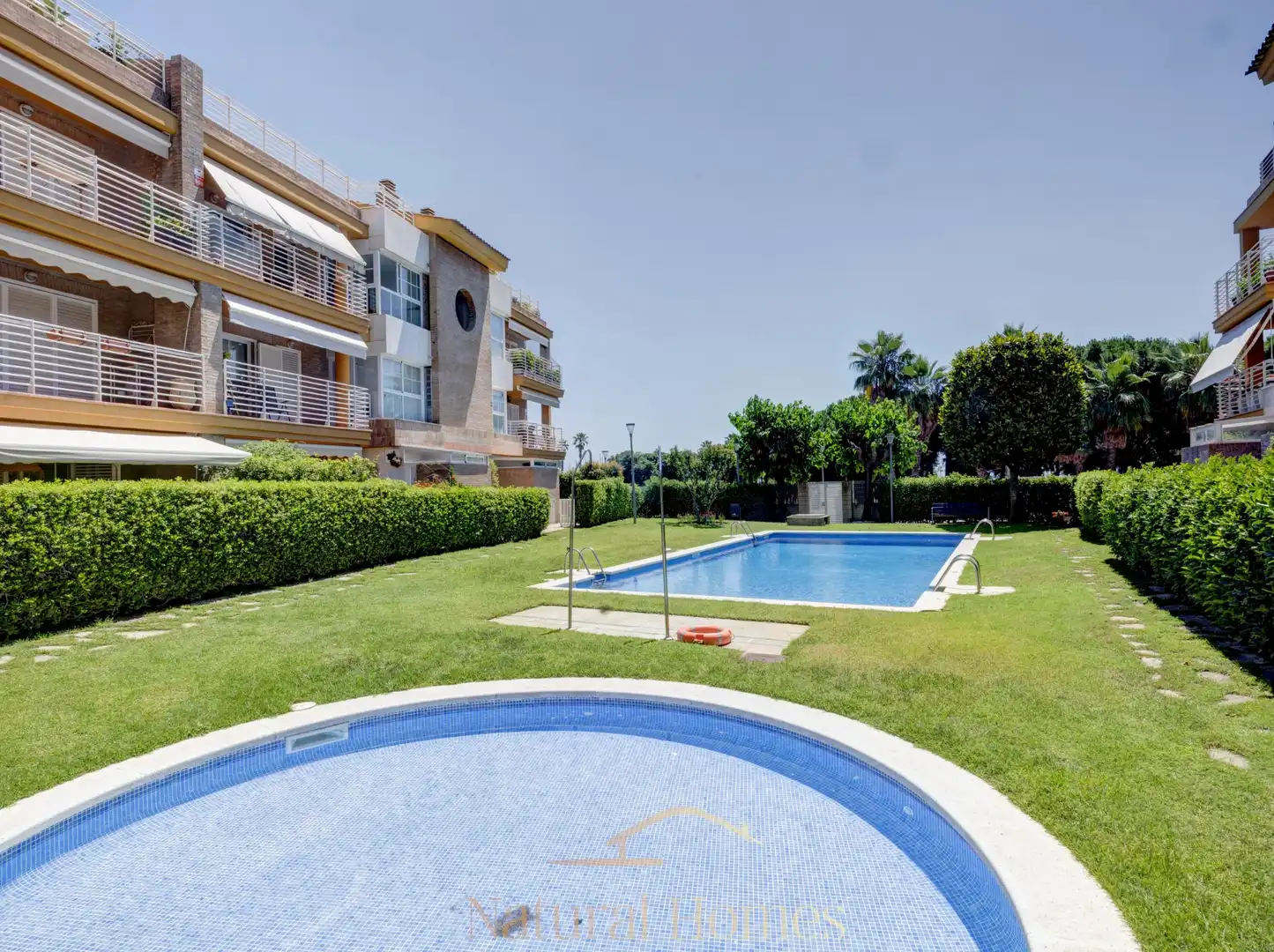 Swimming pool of Flat for sale in Sant Andreu de Llavaneres  with Heating, Private garden and Terrace