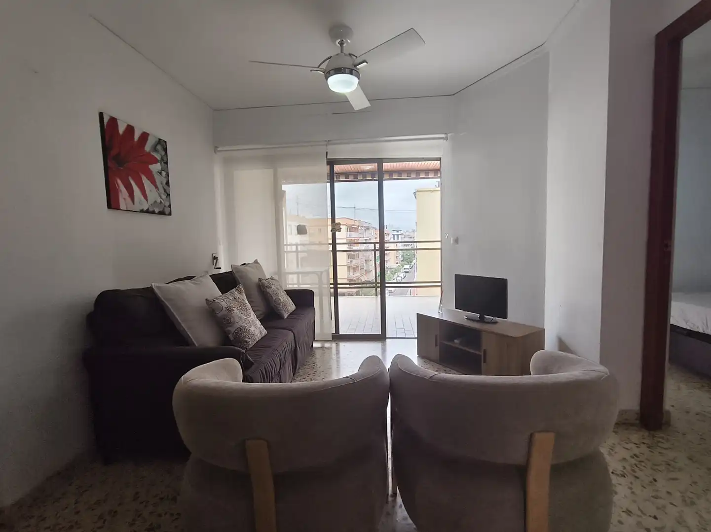 Sala d'estar de Pis de lloguer en Gandia amb Aire condicionat, Calefacció i Terrassa