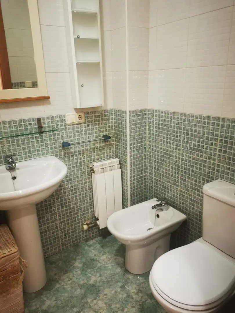 Baño de Apartamento de alquiler en Salamanca con Calefacción, Parquet y Amueblado