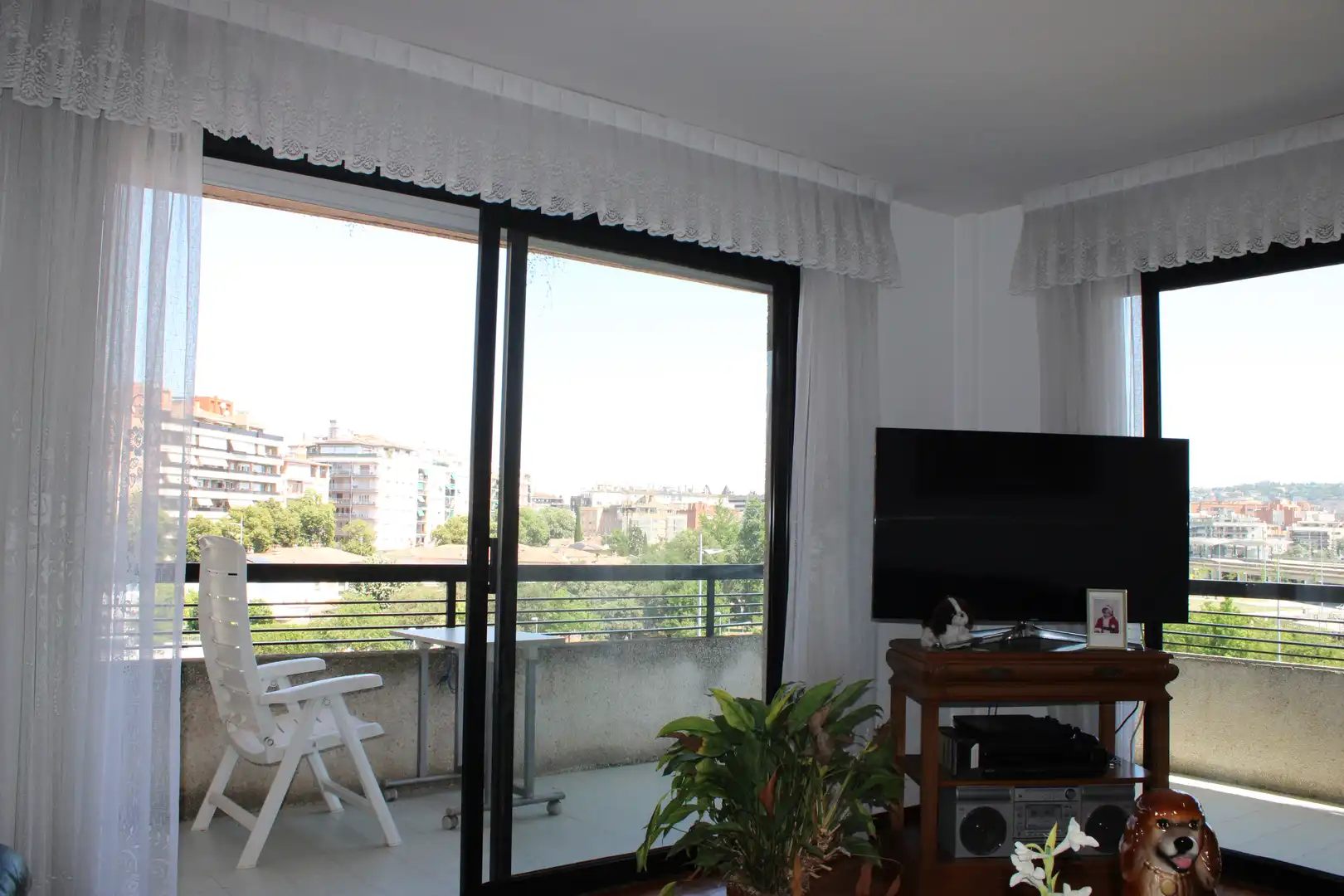 Sala de estar de Piso en venta en Girona con Calefacción y Balcón