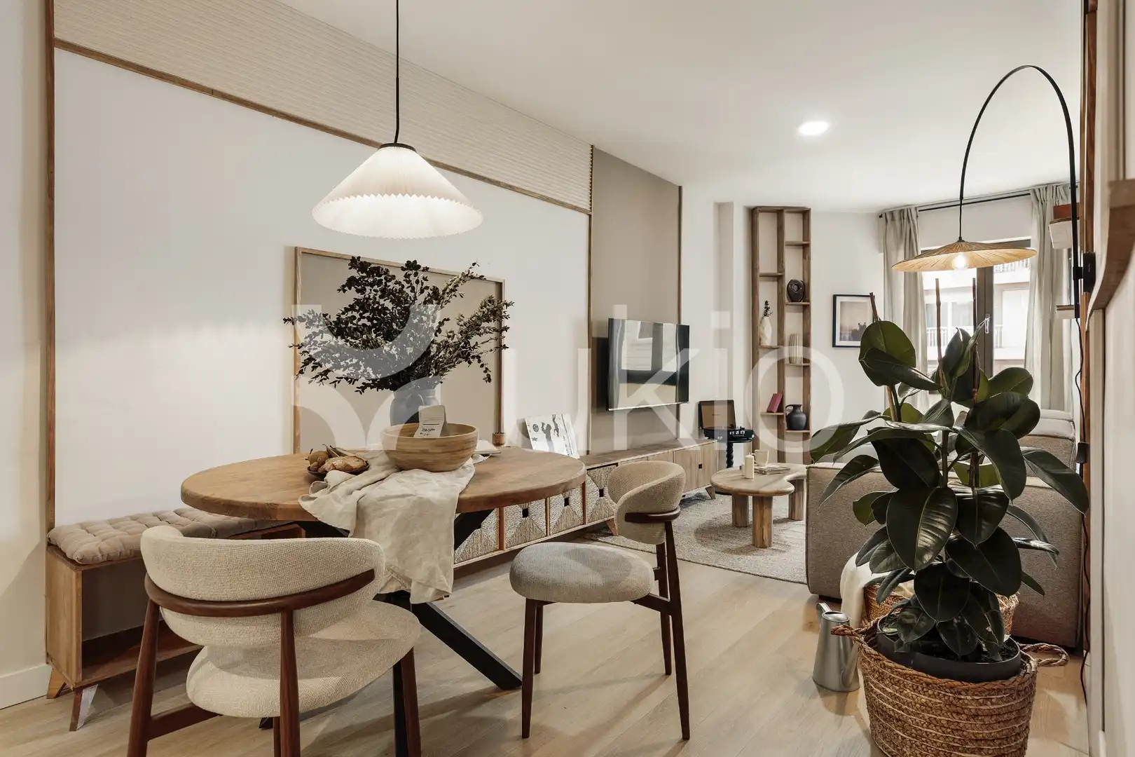 Sala de estar de Apartamento de alquiler en Barcelona con Aire acondicionado, Calefacción y Amueblado