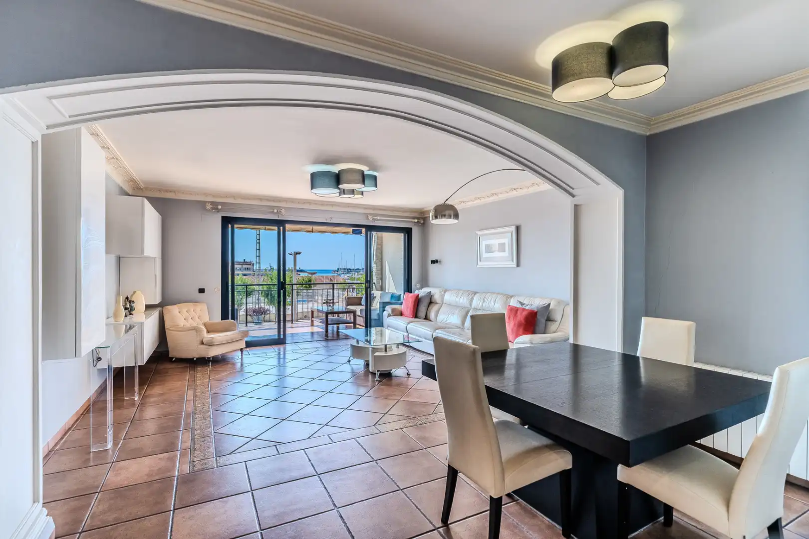Dining room of Flat for sale in Burriana / Borriana  with Air Conditioner, Heating and Terrace