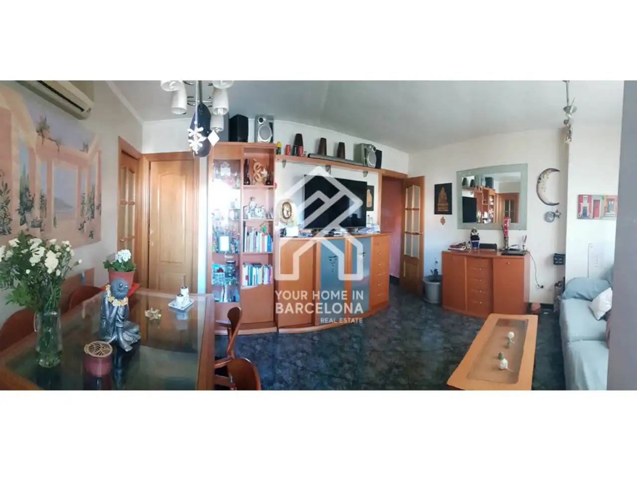 Sala d'estar de Pis en venda en Santa Coloma de Gramenet amb Aire condicionat, Calefacció i Balcó