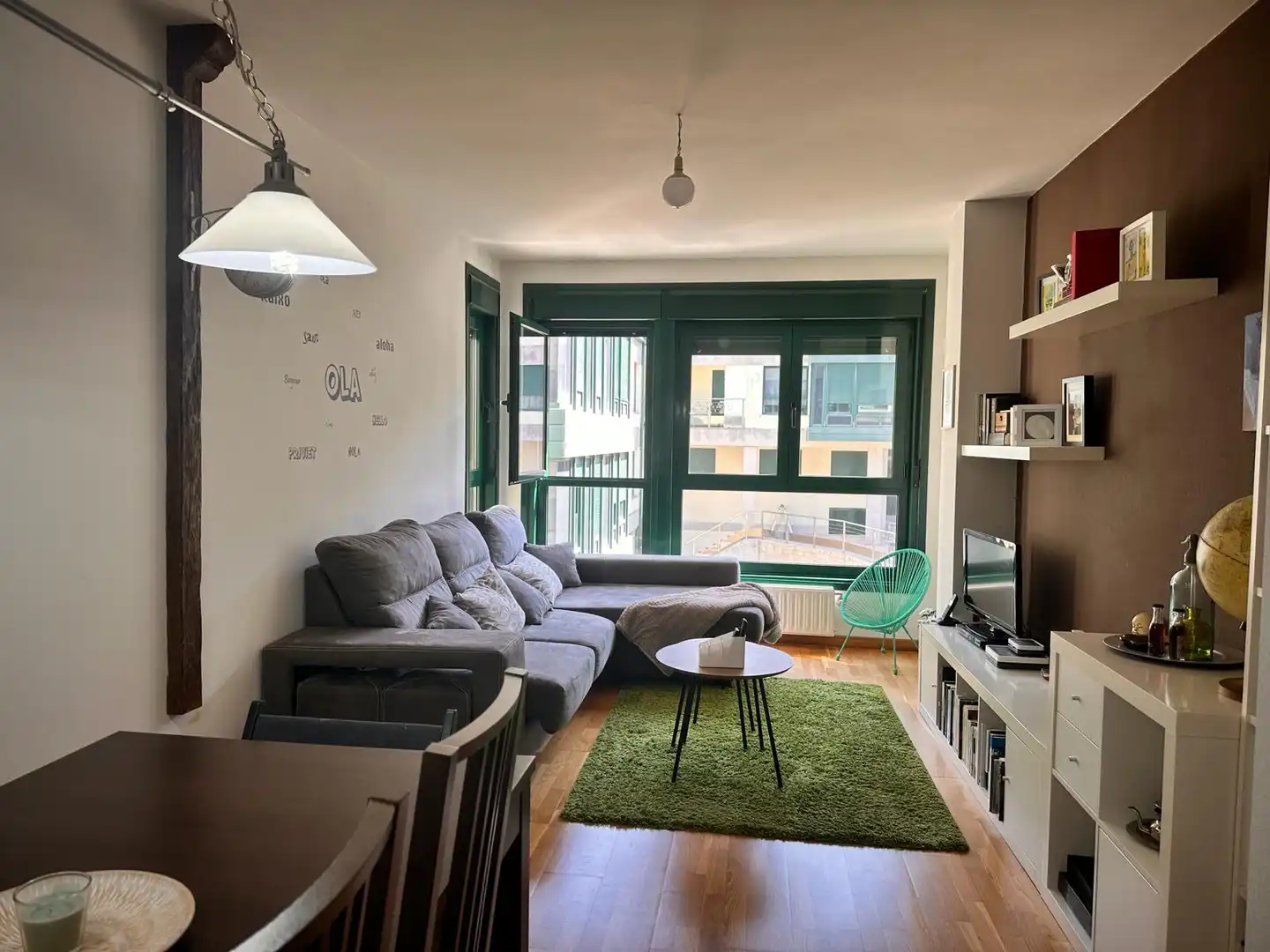 Sala de estar de Piso en venta en Boqueixón con Calefacción, Amueblado y Horno