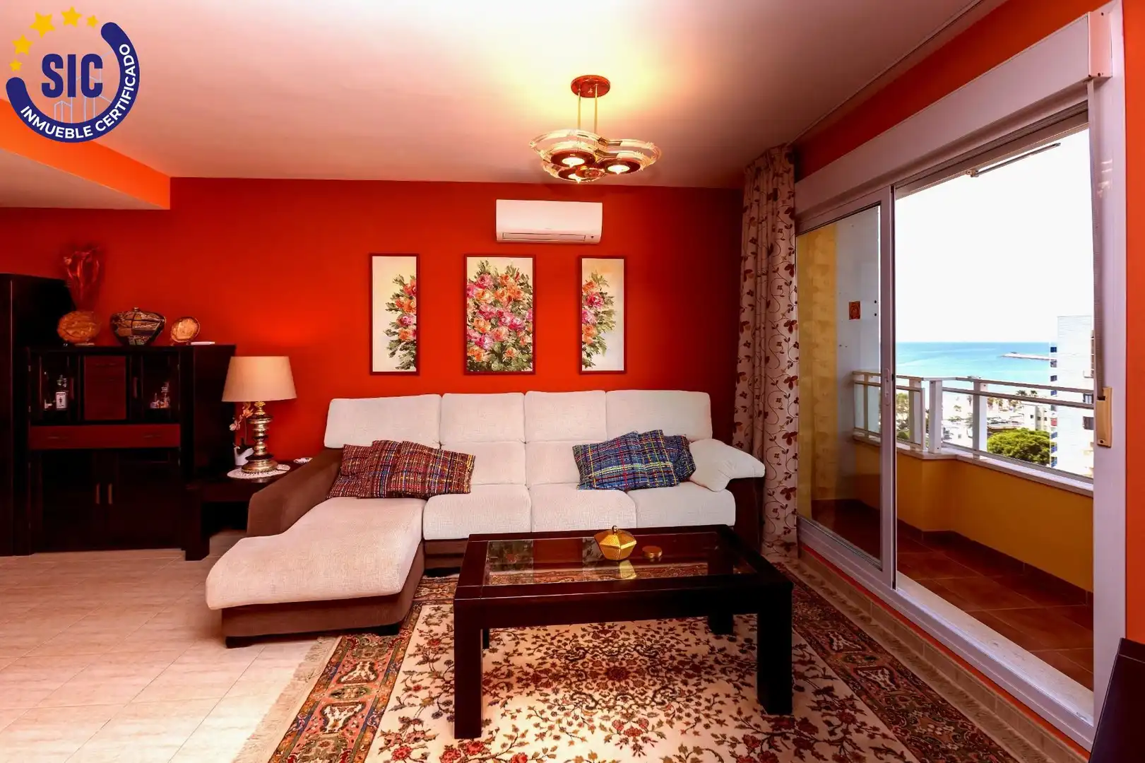 Sala de estar de Ático en venta en Oropesa del Mar / Orpesa con Aire acondicionado, Terraza y Amueblado