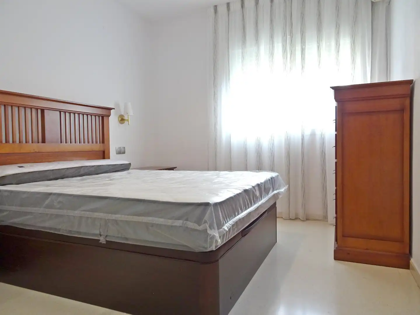 Schlafzimmer von Wohnung zur Miete in Málaga mit Klimaanlage, Privatgarten und Terrasse