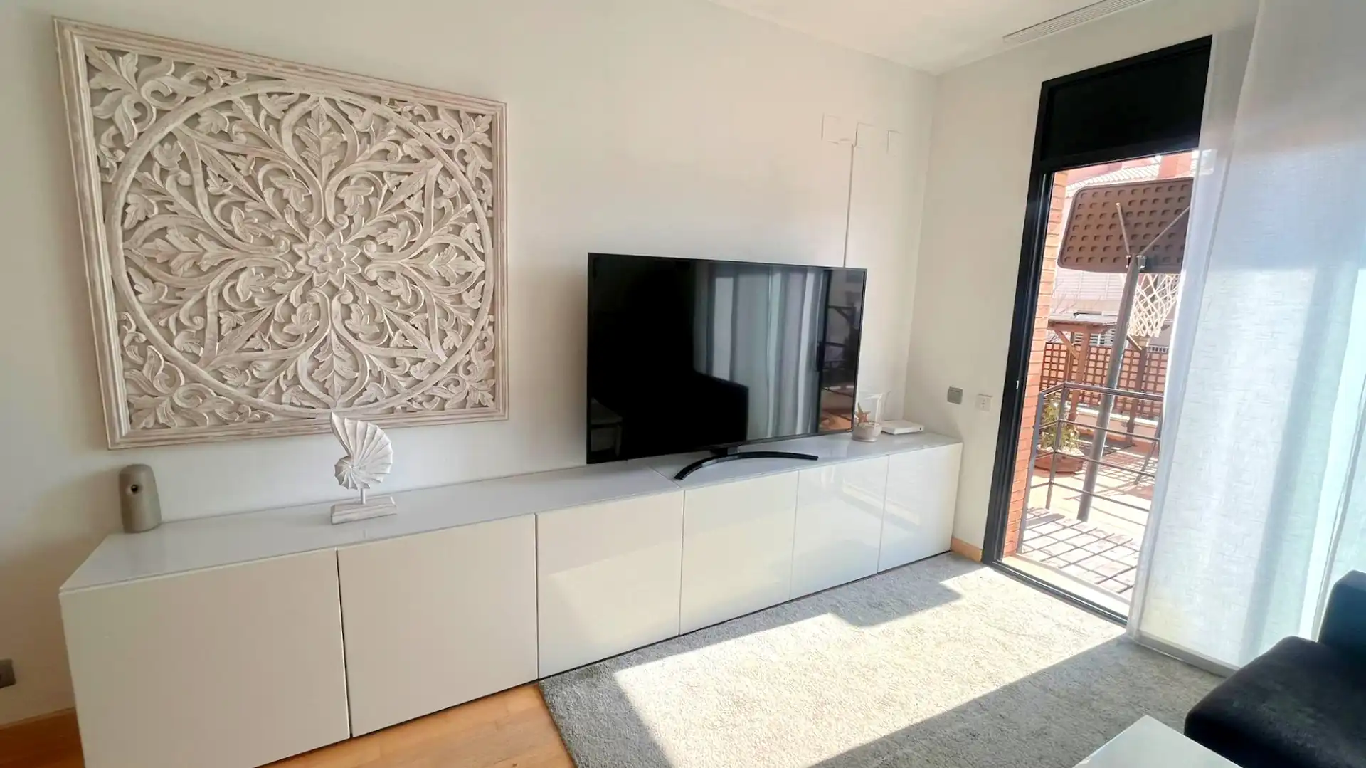 Wohnzimmer von Wohnung zum Verkauf in Sant Feliu de Llobregat mit Klimaanlage, Heizung und Parkett