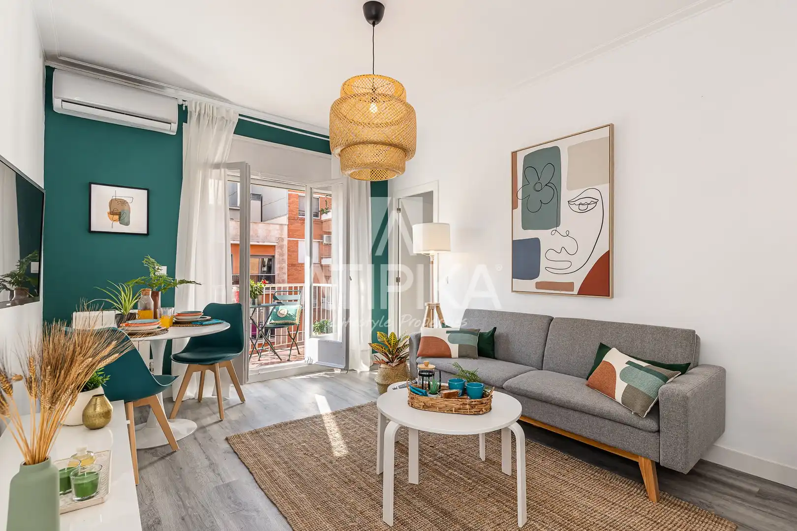 Sala de estar de Piso de alquiler en Barcelona con Aire acondicionado, Calefacción y Parquet